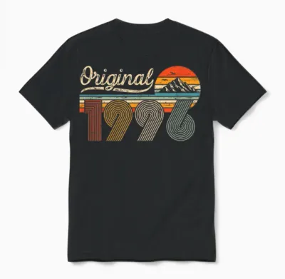 Original 1996 Jahrgang Vintage 30 Jahre Geburtstag Mann Frau Unisex T-Shirt - Black