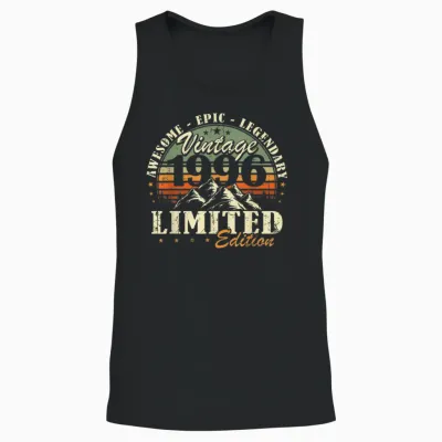 Original 1996 Cadeau Anniversaire 30 Ans Pour Hommes Femmes Unisex Tank Top - Black