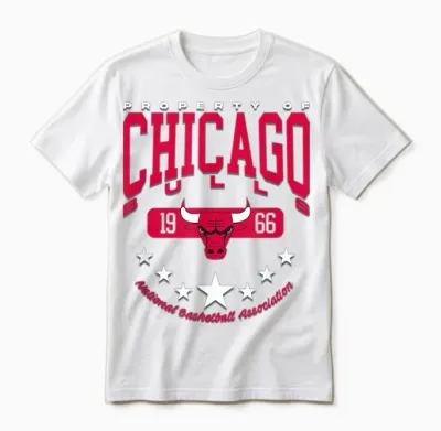 Nba-Offizieller Chicago Bulls Rising Star Unisex T-Shirt - White