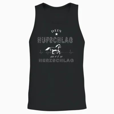 Horse Logo Unisex Tank Top - Black