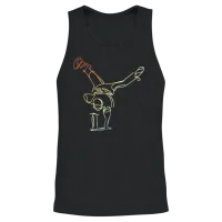 Vintage Break Dancer Sketch Unisex Tank Top - Black – 2