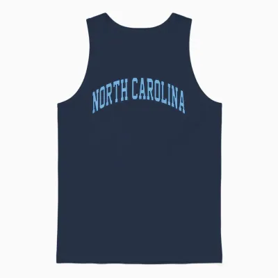 Retro North Carolina Souvenir Simple North Carolina Blue Unisex Tank Top - Navy