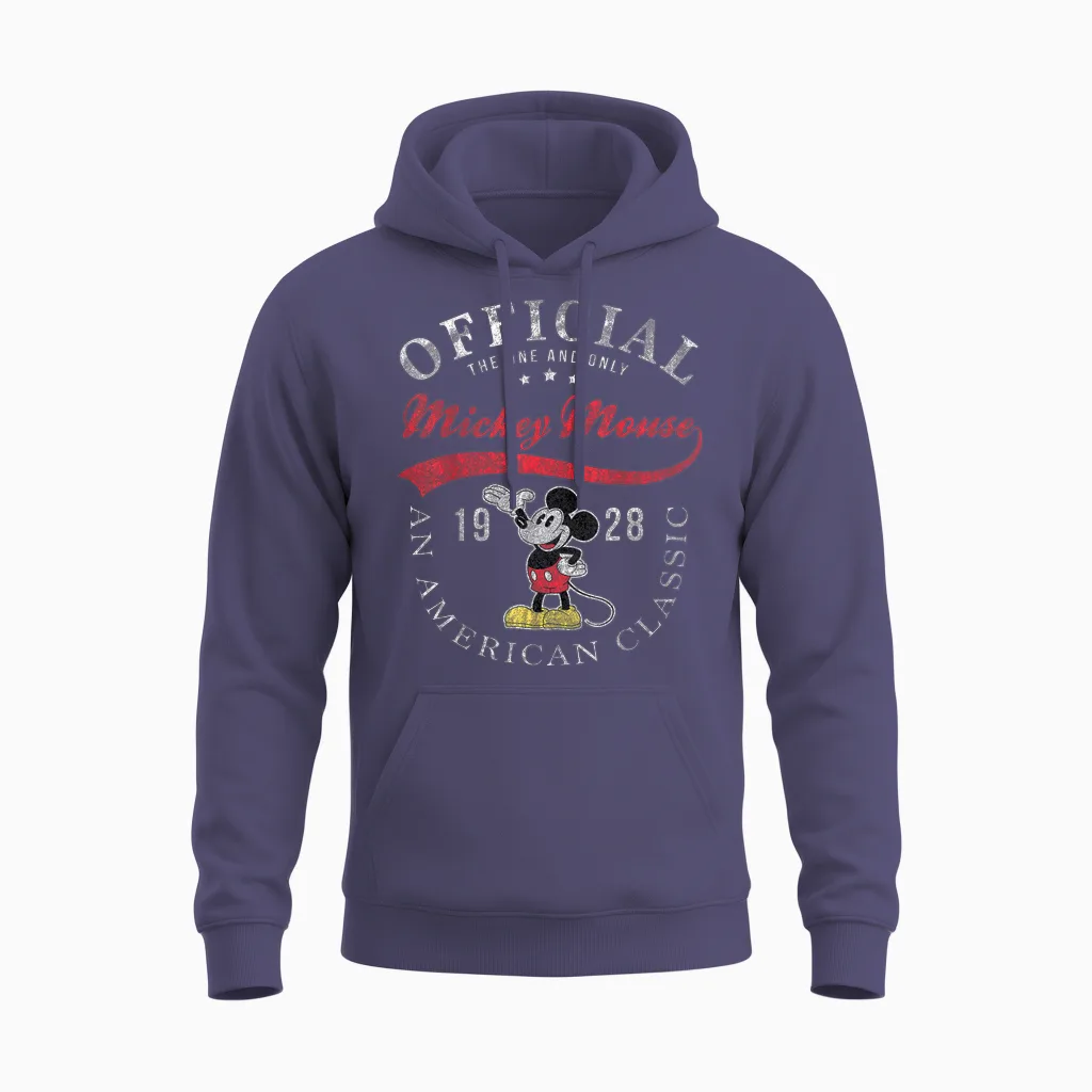 Disney Mickey and Friends the Only True Mickey Mouse Unisex Hoodie in Heather Sport Dark Navy