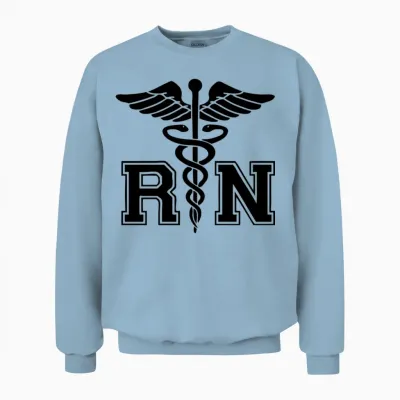 Rn Registered Nurse Unisex Sweatshirt - Light Blue