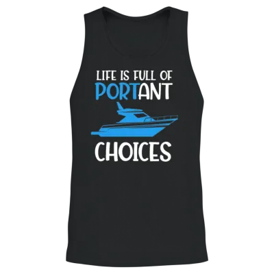 Funny Boating Boat Captain Unisex Tank Top - Black