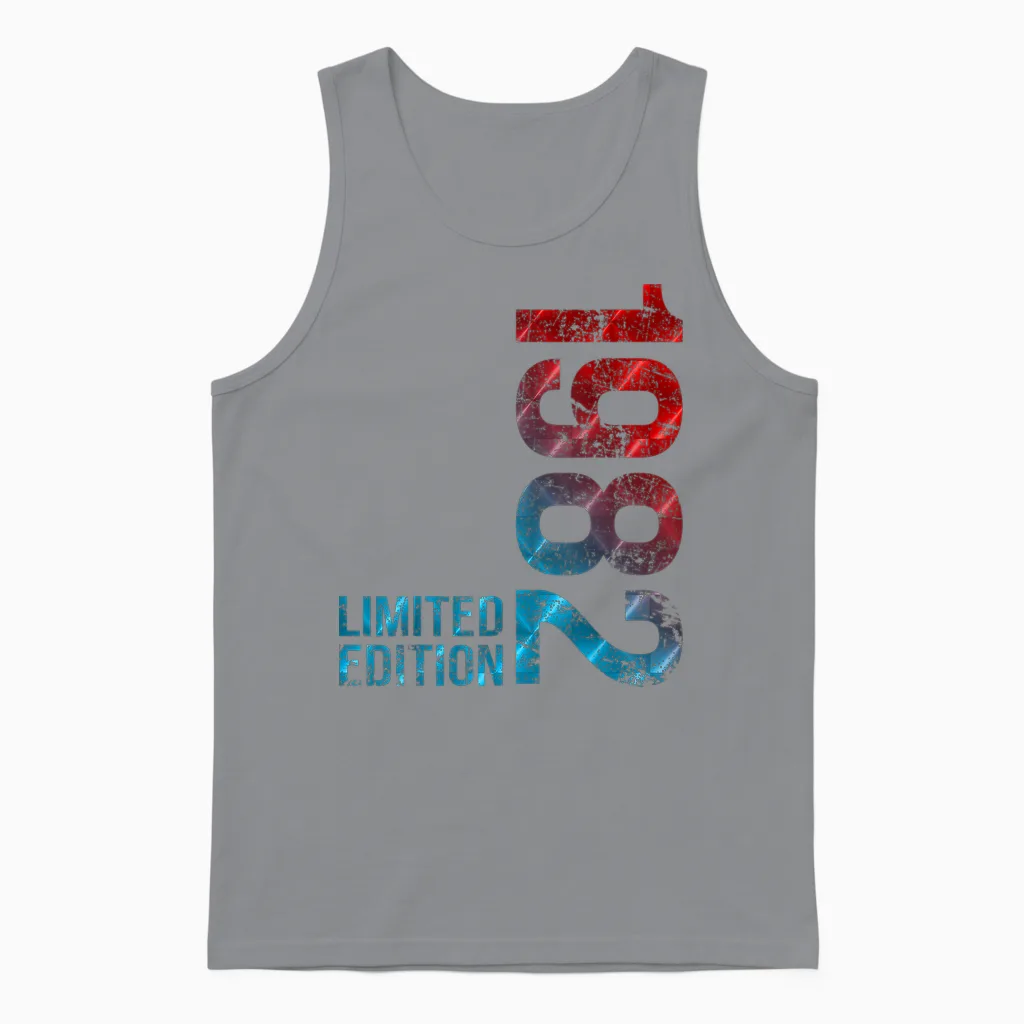 Vintage 1982 Gift Man 43 Years Birthday Unisex Tank Top in Sport Grey