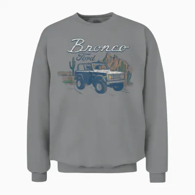 Ford - Bronco Suv Outdoor Desert Landscape Unisex Sweatshirt - Sport Grey