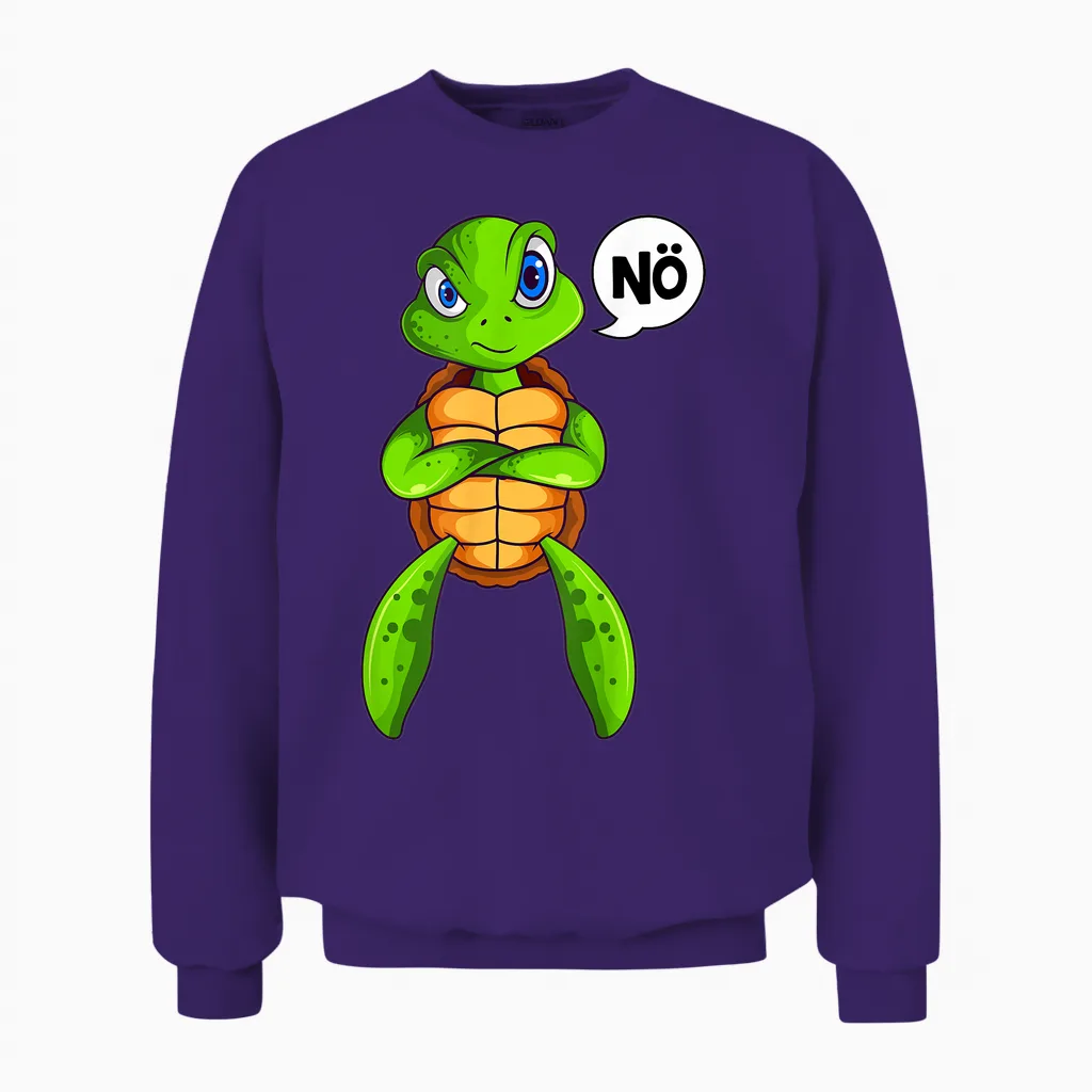 Schildkröten Nö Kinder Mädchen Jungen Schildkröte Unisex Sweatshirt in Purple
