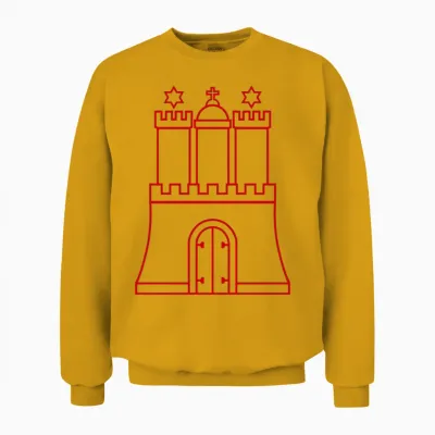 Crest of Hamburg – Germany City Coat of Arms Unisex Sweatshirt - Gold