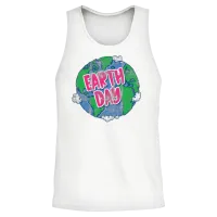 Earth Day Retro Unisex Tank Top - White – 2