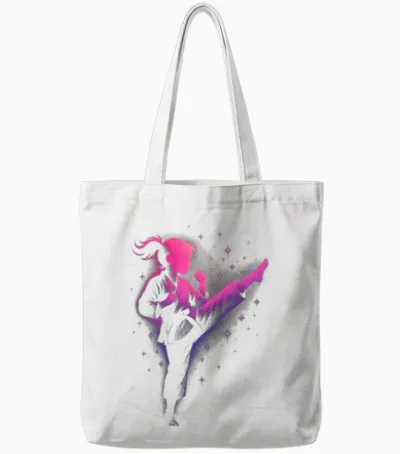 Kung Fu Self Defence Sport Taekwondo Tote Bags - White