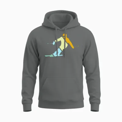 Ski Retro Unisex Hoodie - Graphite Heather