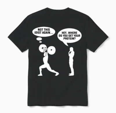 Funny Vegan Workout Unisex T-Shirt - Black