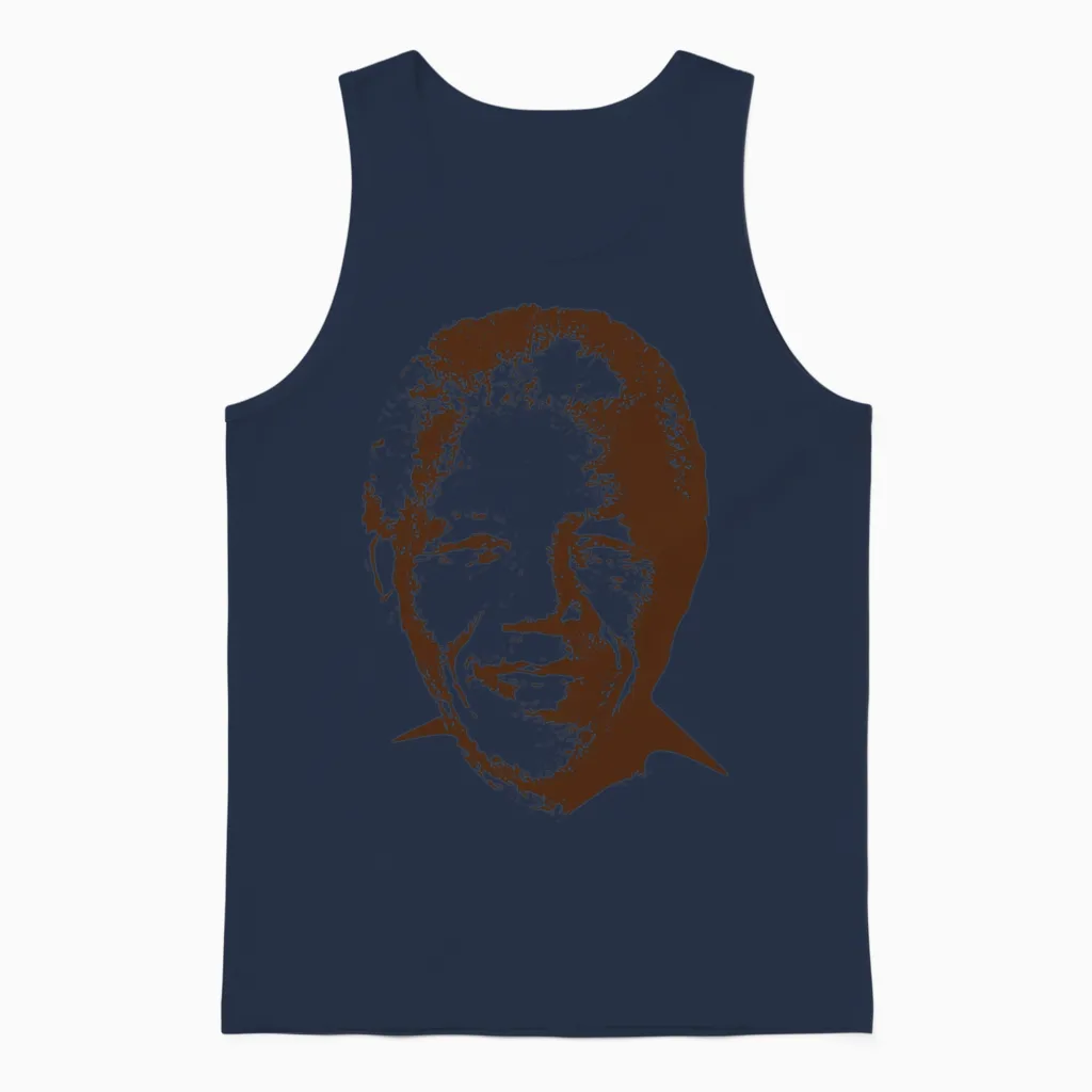 Nelson Mandela Unisex Tank Top in Navy