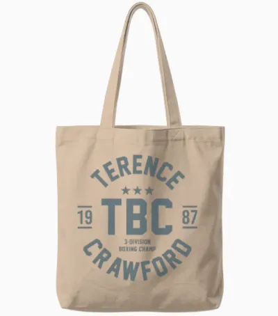 Tbc Terence Crawford Tote Bags - Natural