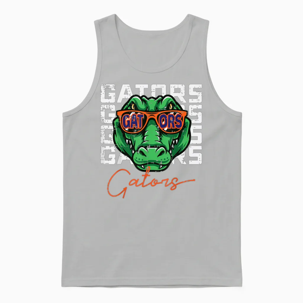 Gator Sunglasses Women Kids Boys Girls Men Youth Teen Unisex Tank Top in Ash