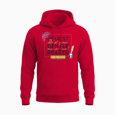 Bridgerton Dearest Gentle Reader Unisex Hoodie - Red