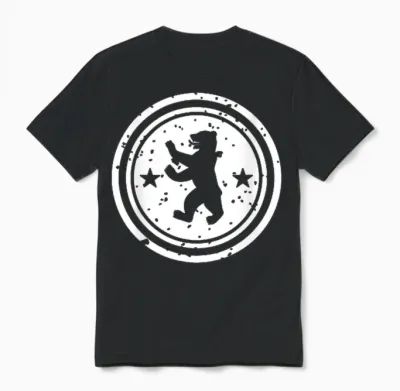 #snirt Berlin T-Shirt, Berliner Bär Hoodie, Berlinerbär Bär Unisex T-Shirt - Black