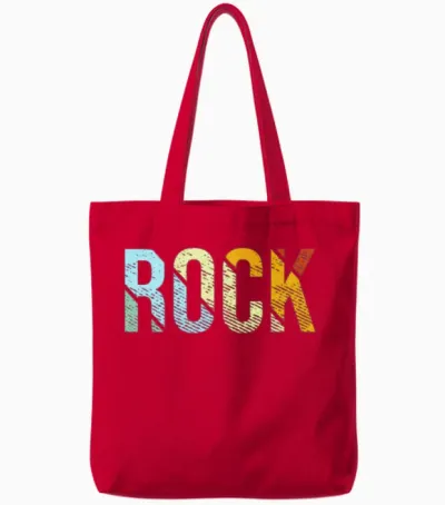 Rock Retro Tote Bags - Red