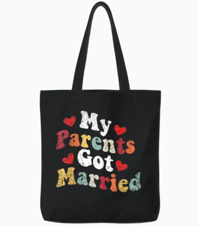 Meine Eltern Haben Geheiratet, Hochzeit, Verlobung, Verlobtes Paar Tote Bags - Black