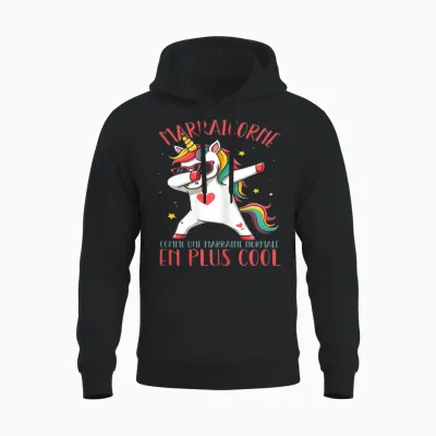 Marraicorne Funny Godmother Unicorn Dab Gift Unisex Hoodie - Black