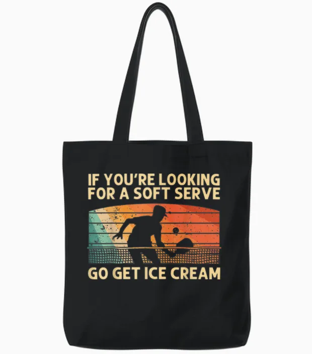 Pickleball Art for Men Women Pickleball Player Pickle Ball Tote Bags in Black