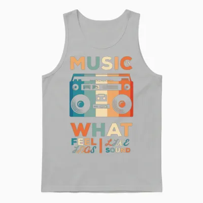 Music Is What Feelings Sound Like. Unisex Tank Top - Ash