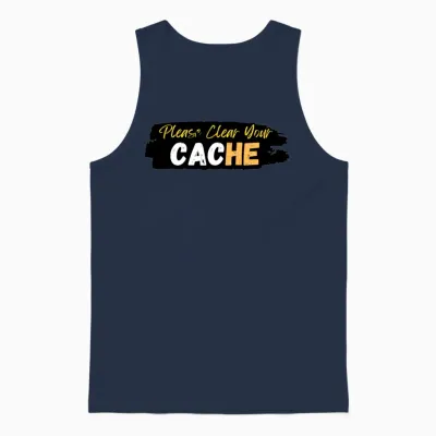 Please Clear Your Cache Unisex Tank Top - Navy