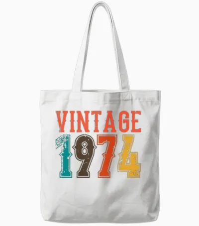 1974 Born Birthday Dad Vintage 1974 Tote Bags - White