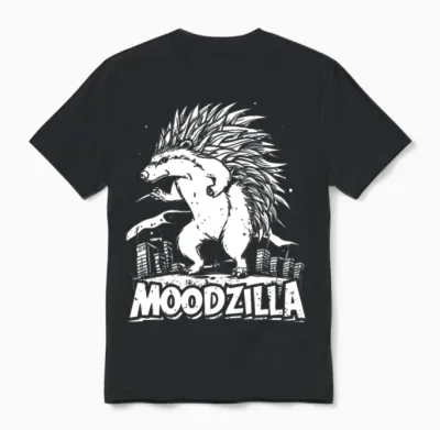 Porcupine Funny Unisex T-Shirt - Black