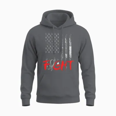 Parkinsons Disease Awareness Us Flag Warrior Unisex Hoodie - Charcoal