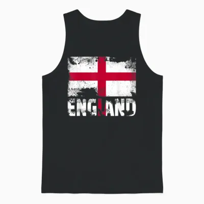 England Flagge Vintage Used-Englisch-Grunge Travel Unisex Tank Top - Black