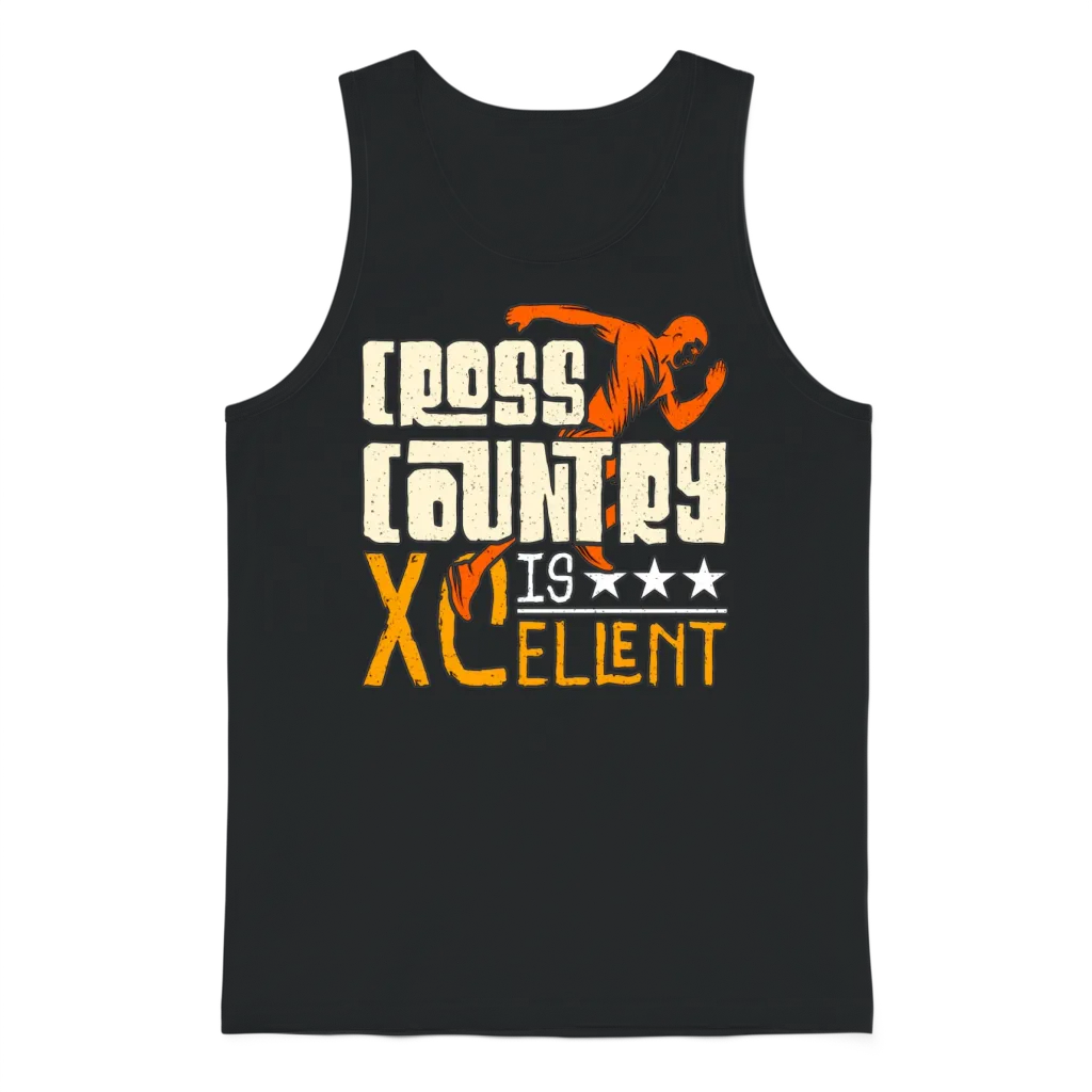 Cross Country Is Xcellent Marathon Race Xc Running Unisex Tank Top - Black