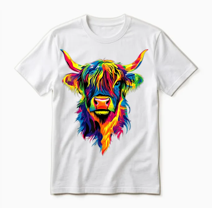 Cow Highland Cow Highland Cow Farmer Beef Farm Cute Cows Unisex T-Shirt in White