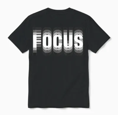 Focus Cool Trippy Optical Illusion T-Shirt, Black Unisex T-Shirt - Black