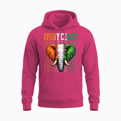 Elfenbeinküste Fan Elefant Elfenbein Unisex Hoodie - Heliconia