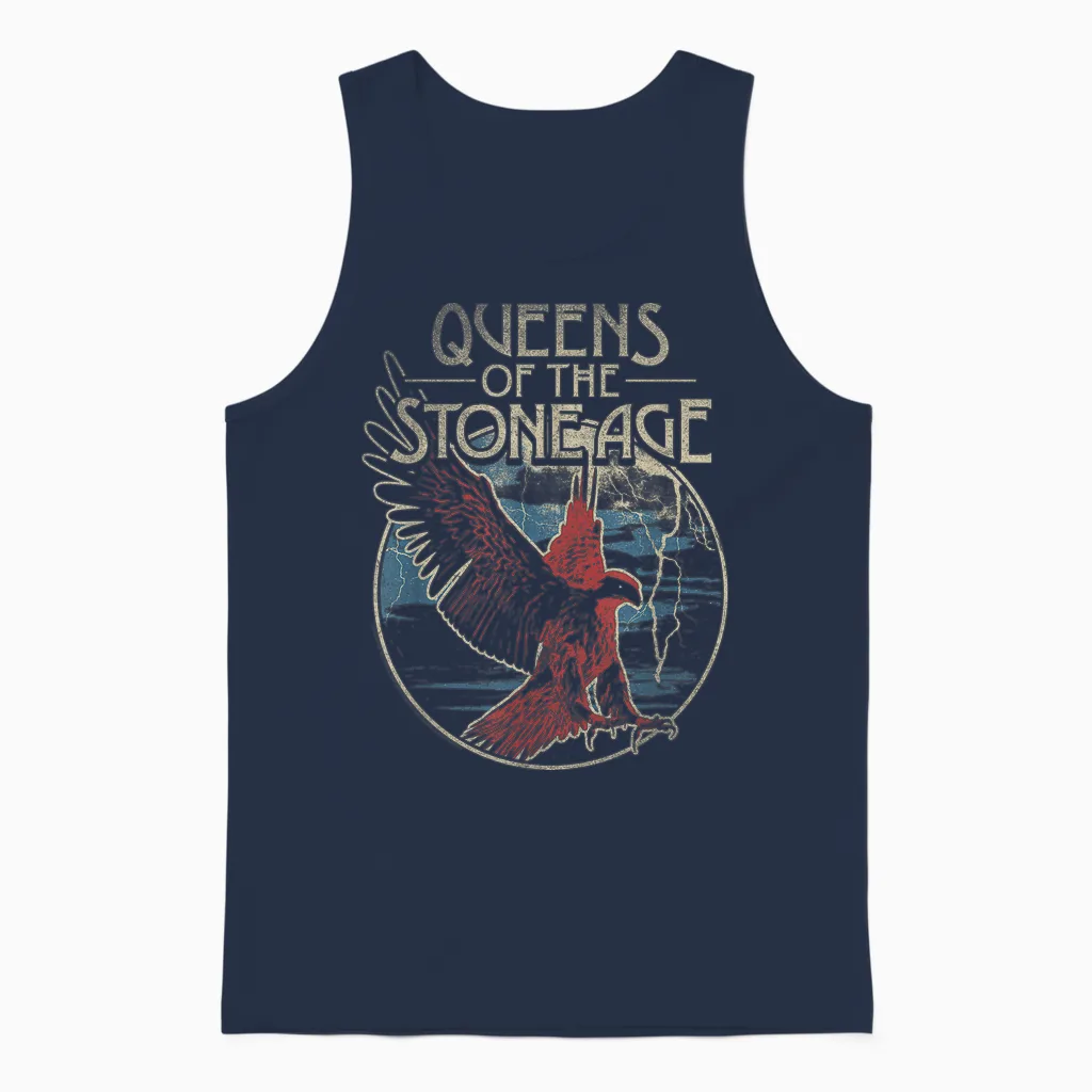 Queens of Stone Age Eagle Wildlife Unisex Tank Top in Navy