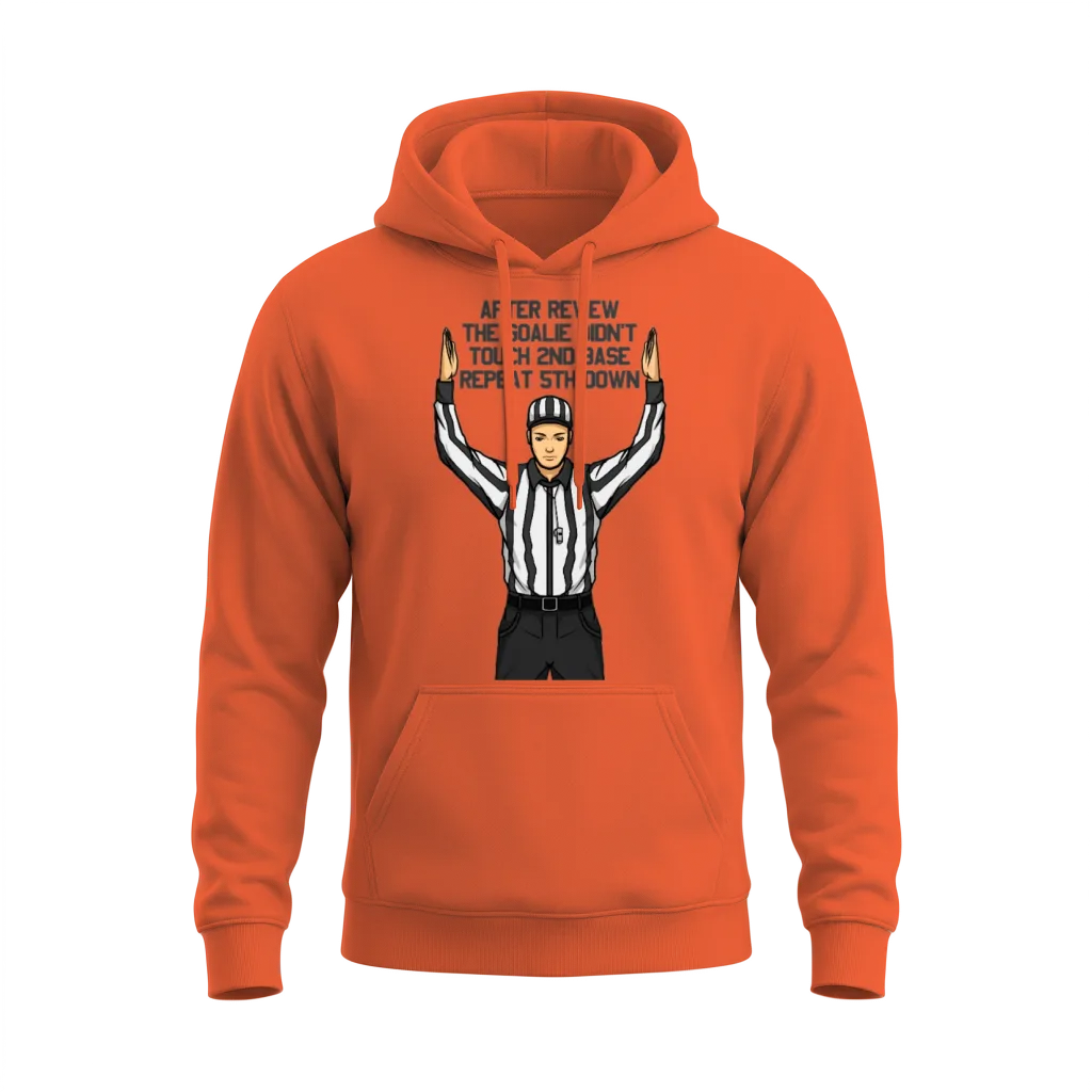 After Review Football Referee Clueless Sports Fan Unisex Hoodie - Orange