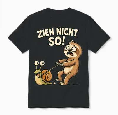 Faultier Humor Spruch Zieh Nicht So Faulenzer Spruch Lustig Unisex T-Shirt - Black