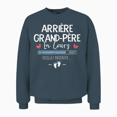 Arrière Grand Père En Cours 2027 Annonce Futur Arrière Papy Unisex Sweatshirt - Dark Heather