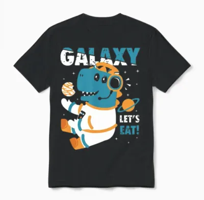 Galaxy Let S Eat Unisex T-Shirt - Black
