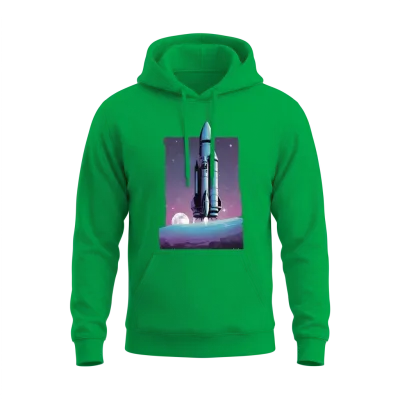 Vintage Retro Space V3 Unisex Hoodie - Irish Green