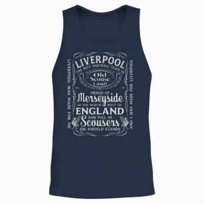 Liverpool the Best Team in Old Scouse Land Unisex Tank Top - Navy