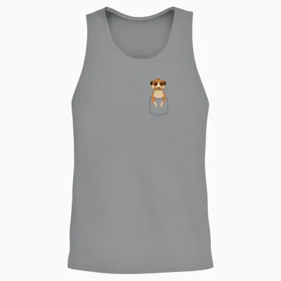 Meerkat Pocket Unisex Tank Top - Sport Grey