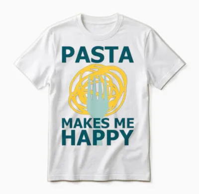Funny Pasta Slogan Unisex T-Shirt - White