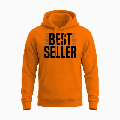 Bestseller – Bold Minimalist Text Unisex Hoodie - Safety Orange