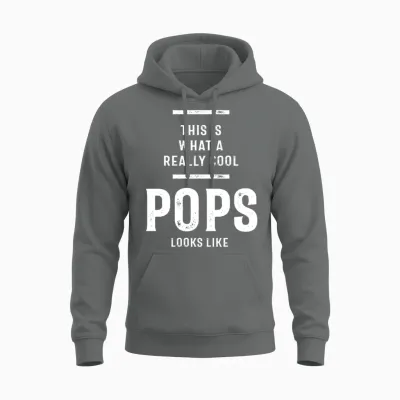 Gift for Pops | Really Cool Pops | Pops Gift Unisex Hoodie - Graphite Heather