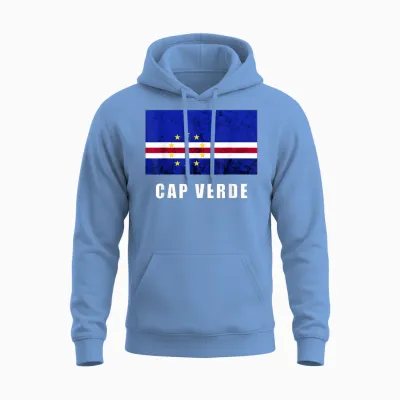 Kap Verde Flagge Cap Verde Stars Kap Verde Island Pride Unisex Hoodie - Carolina Blue