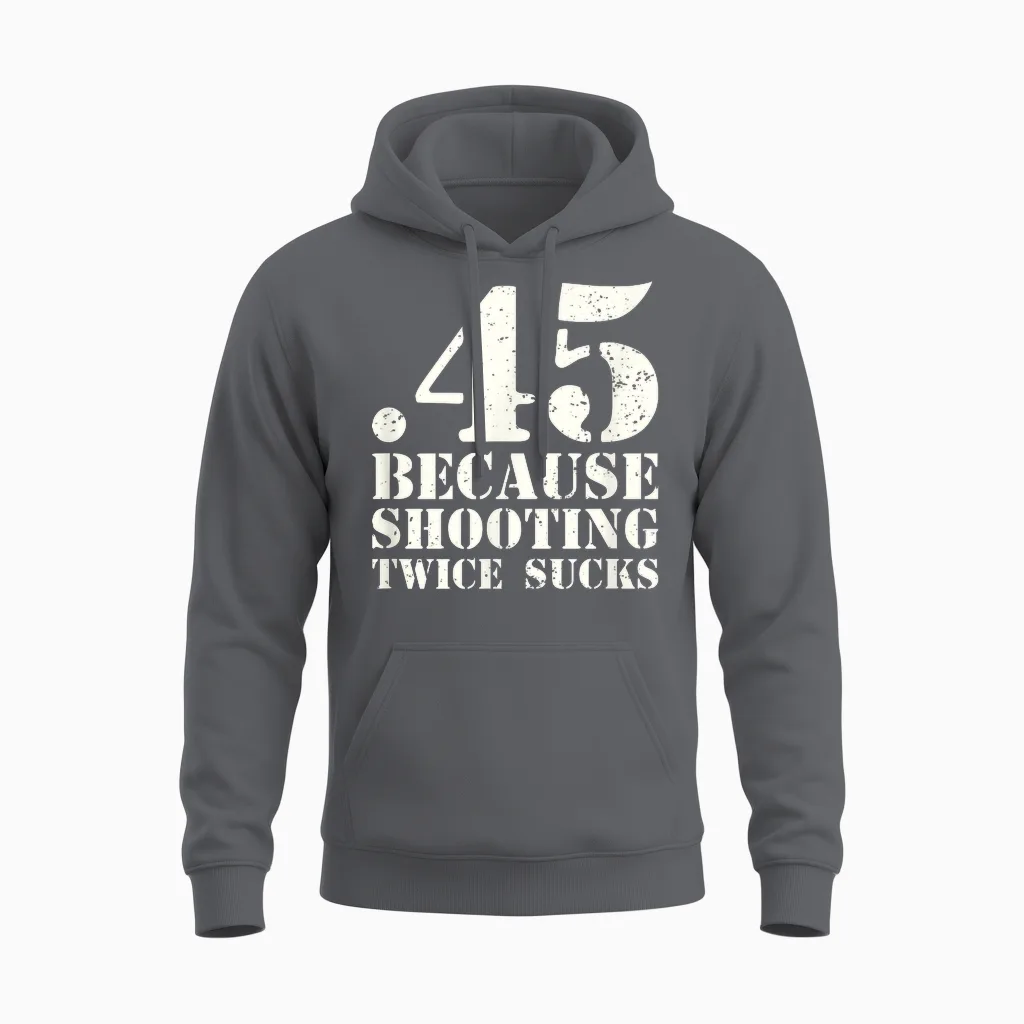 Kaliber 45 Lustiges Sportschützin Sportschütze Unisex Hoodie in Charcoal
