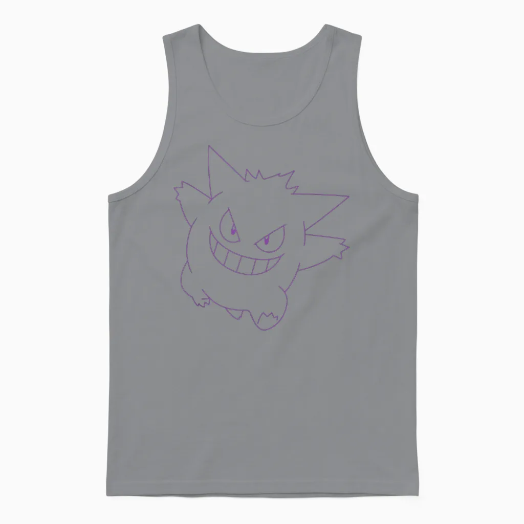 Pokémon Gengar Big Face Unisex Tank Top in Sport Grey